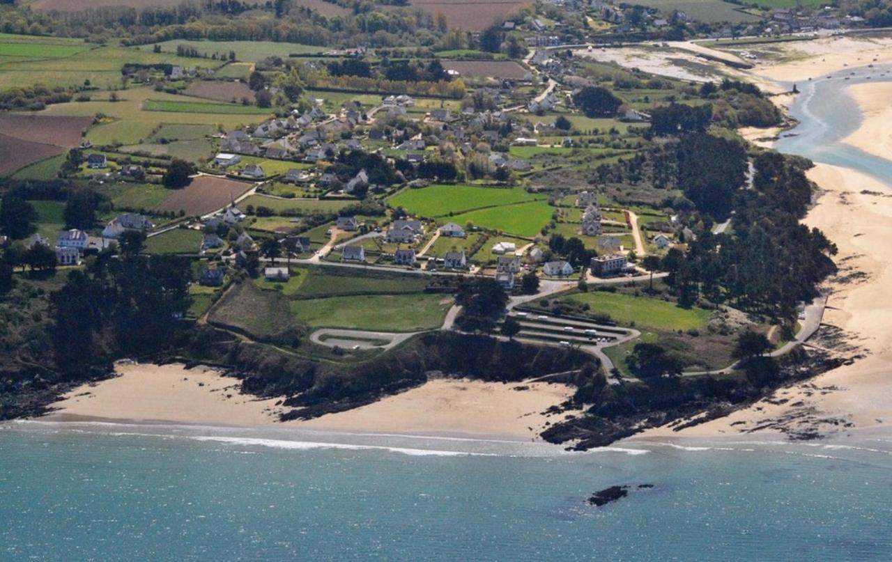 Les Hortensias Grande Tente Familiale Deux Chambres Et Sejour Vue Mer Sur Camping Nature Plestin-les-Grèves Kültér fotó