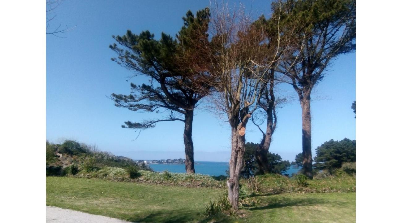Les Hortensias Grande Tente Familiale Deux Chambres Et Sejour Vue Mer Sur Camping Nature Plestin-les-Grèves Kültér fotó