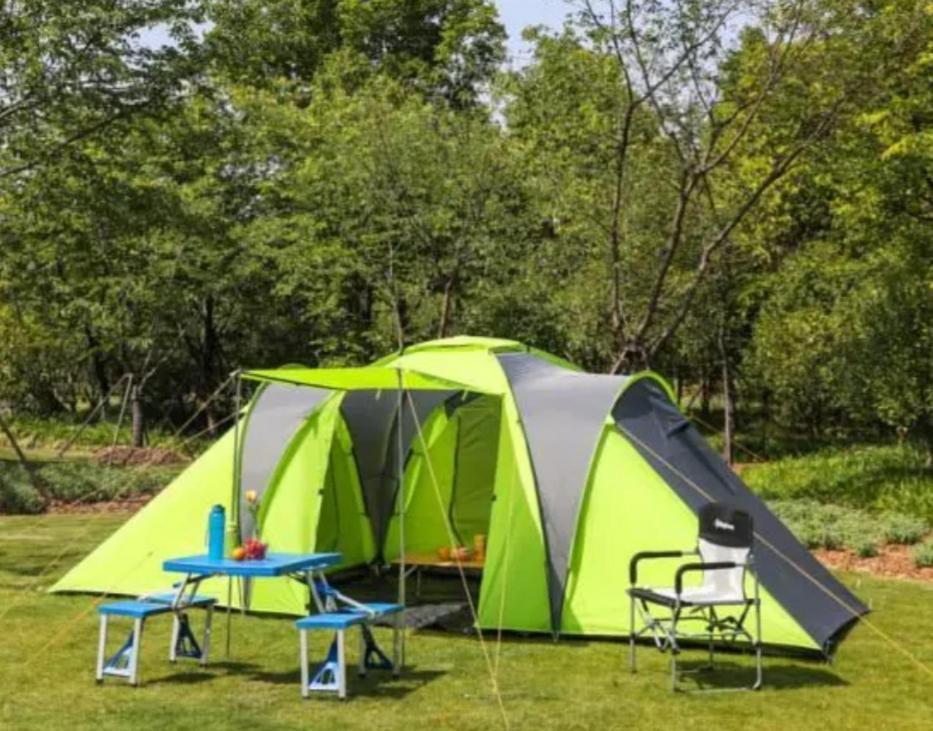 Les Hortensias Grande Tente Familiale Deux Chambres Et Sejour Vue Mer Sur Camping Nature Plestin-les-Grèves Kültér fotó