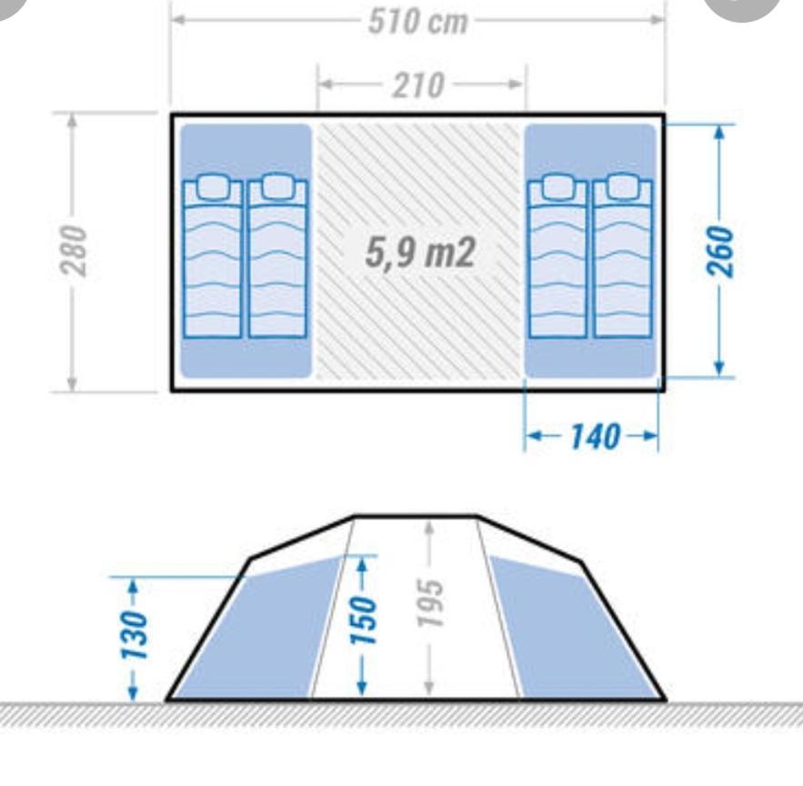 Les Hortensias Grande Tente Familiale Deux Chambres Et Sejour Vue Mer Sur Camping Nature Plestin-les-Grèves Szoba fotó